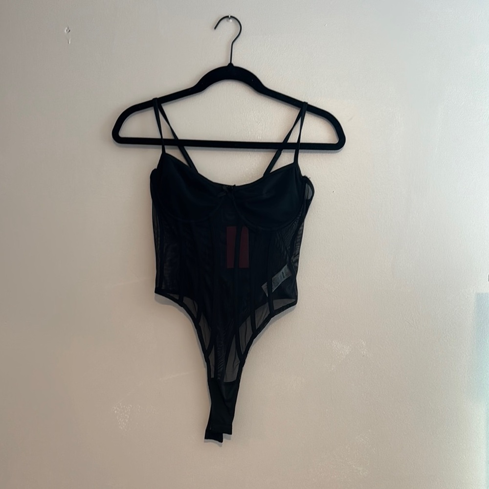 Edikted Black Sheer Bodysuit
